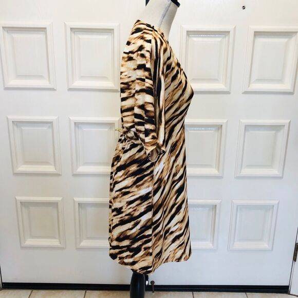 Leith Animal Print V- Neck Dress, Size Small - Picture 3 of 6